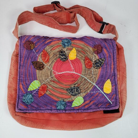 Vintage Hippie Carry Bag Large Crossbody Casual or Work LAPTOP SIZE by KC - Picture 2 of 6